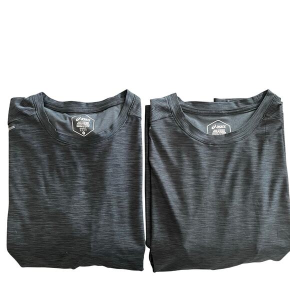 BUNDLE Two Mens Black Short Sleeve Running Workout Moisture Wicking Top Size M - Picture 1 of 7